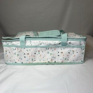 90's Print Large Insulated Casserole Carrier Reusable Lunch Box 9x13 Pan Retro